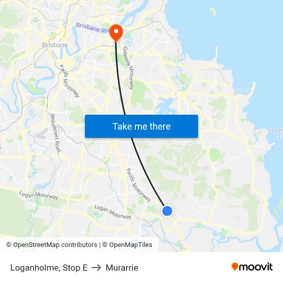 Loganholme, Stop E to Murarrie map