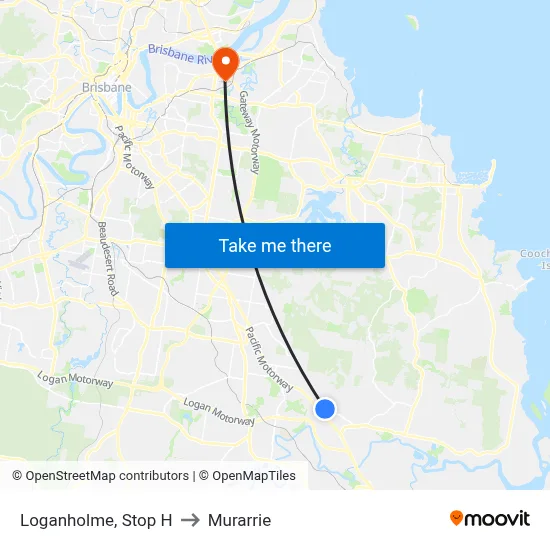 Loganholme, Stop H to Murarrie map