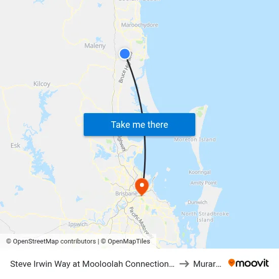 Steve Irwin Way at Mooloolah Connection Rd to Murarrie map