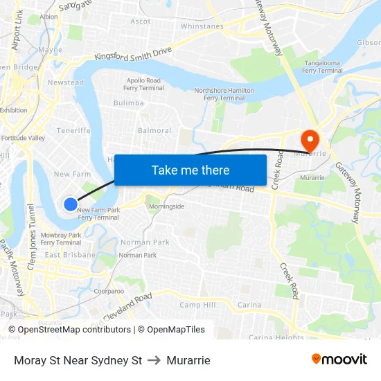 Moray St Near Sydney St to Murarrie map