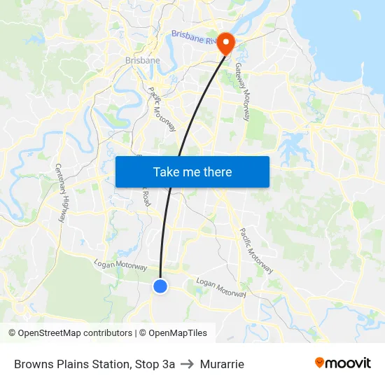 Browns Plains Station, Stop 3a to Murarrie map