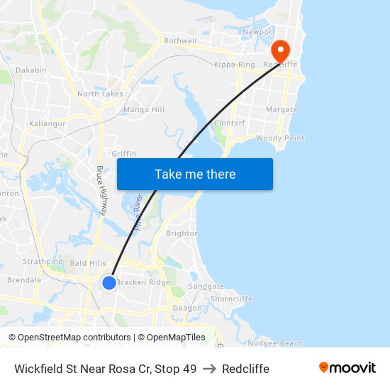 Wickfield St Near Rosa Cr, Stop 49 to Redcliffe map