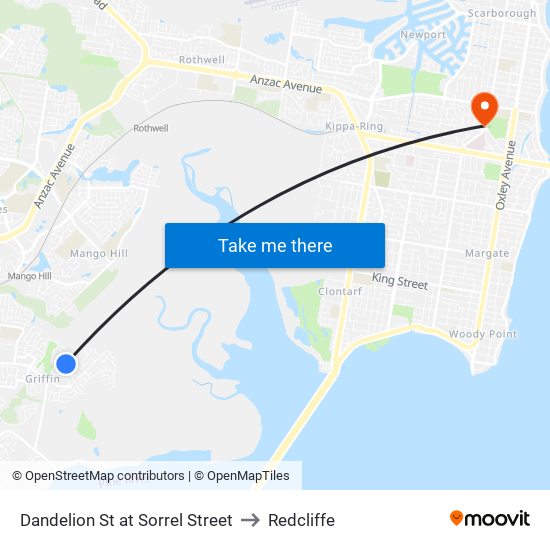 Dandelion St at Sorrel Street to Redcliffe map
