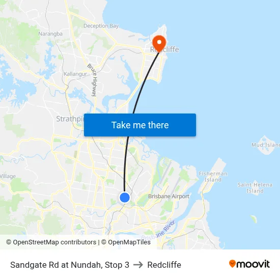 Sandgate Rd at Nundah, Stop 3 to Redcliffe map