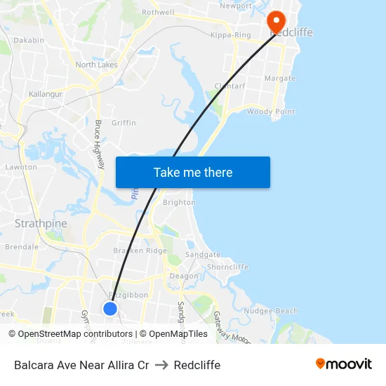Balcara Ave Near Allira Cr to Redcliffe map