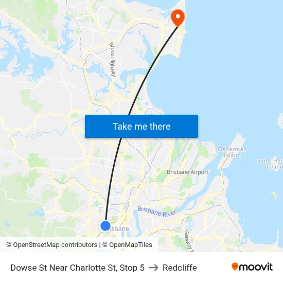 Dowse St Near Charlotte St, Stop 5 to Redcliffe map
