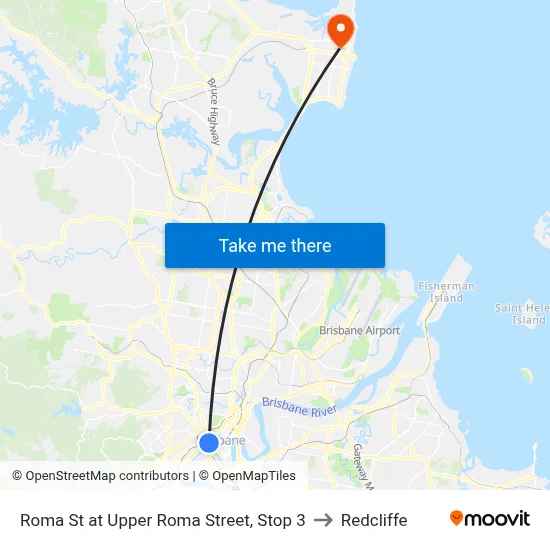 Roma St at Upper Roma Street, Stop 3 to Redcliffe map