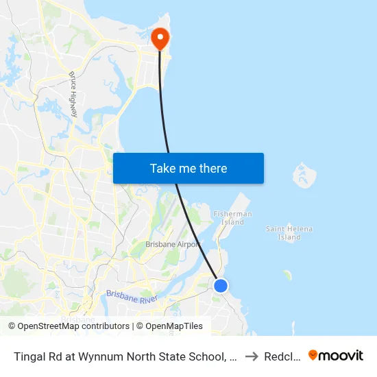 Tingal Rd at Wynnum North State School, Stop 10/5 to Redcliffe map