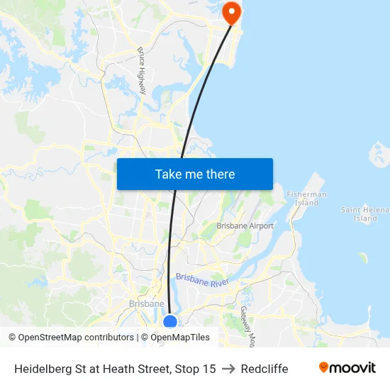 Heidelberg St at Heath Street, Stop 15 to Redcliffe map