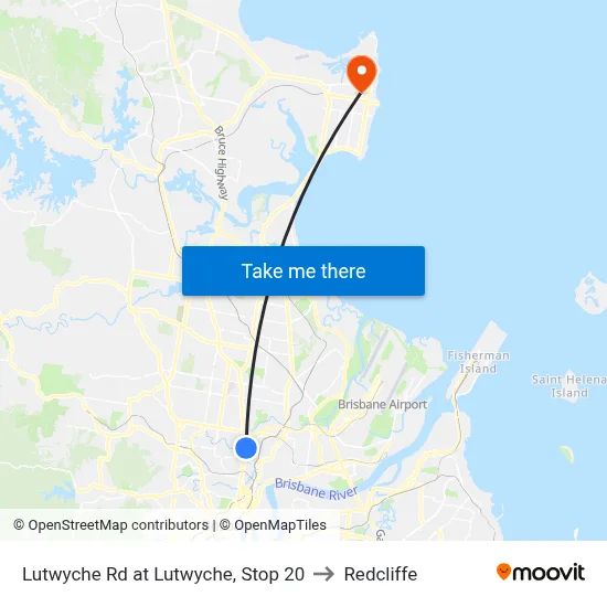 Lutwyche Rd at Lutwyche, Stop 20 to Redcliffe map