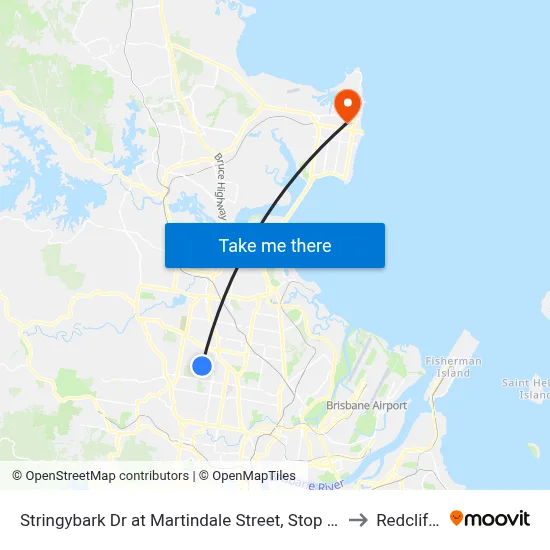 Stringybark Dr at Martindale Street, Stop 47 to Redcliffe map