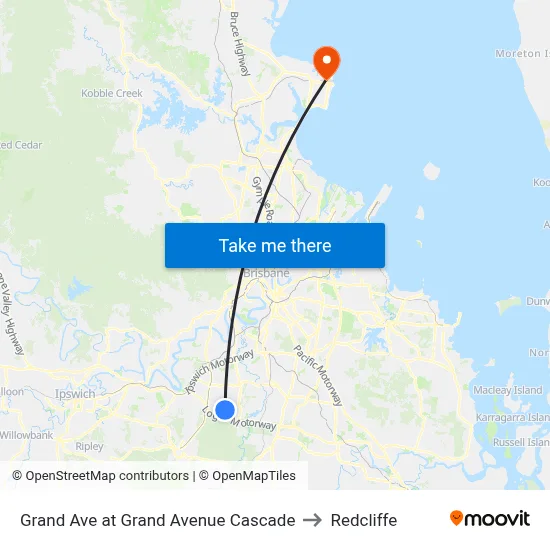 Grand Ave at Grand Avenue Cascade to Redcliffe map