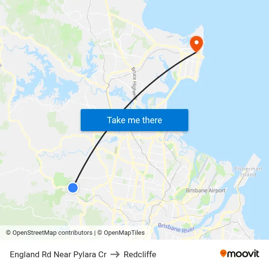 England Rd Near Pylara Cr to Redcliffe map