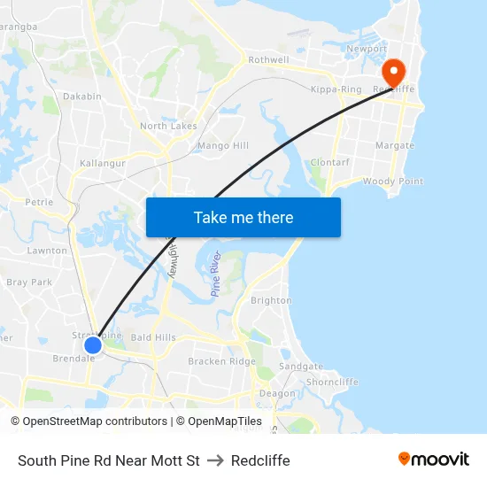 South Pine Rd Near Mott St to Redcliffe map