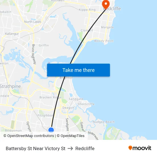 Battersby St Near Victory St to Redcliffe map
