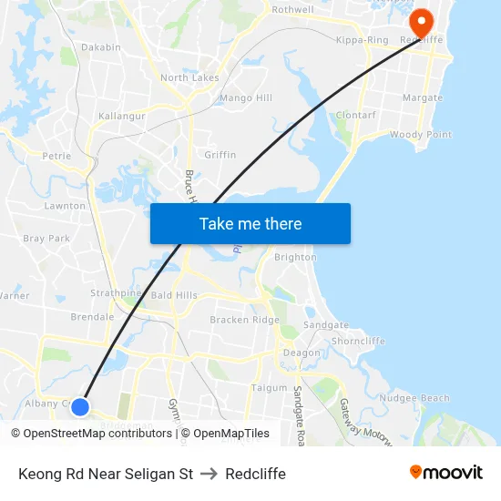 Keong Rd Near Seligan St to Redcliffe map
