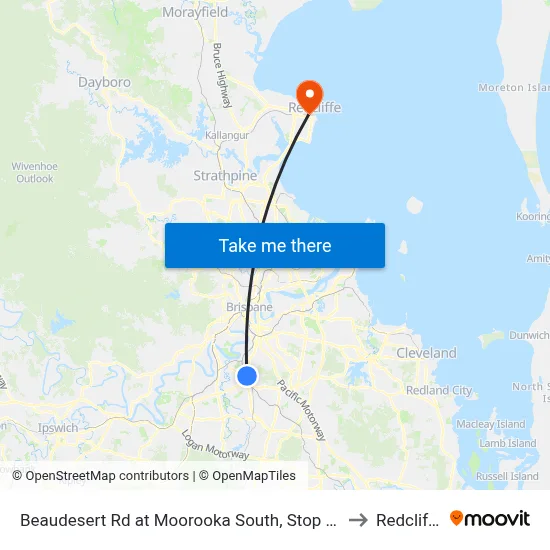Beaudesert Rd at Moorooka South, Stop 38 to Redcliffe map