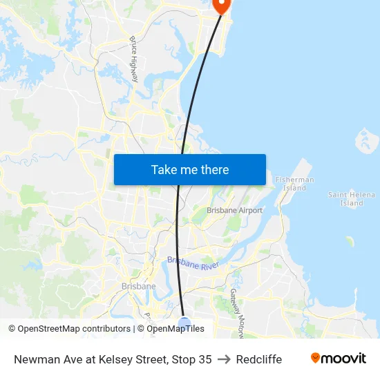 Newman Ave at Kelsey Street, Stop 35 to Redcliffe map