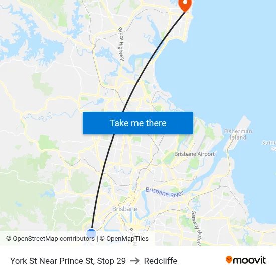 York St Near Prince St, Stop 29 to Redcliffe map