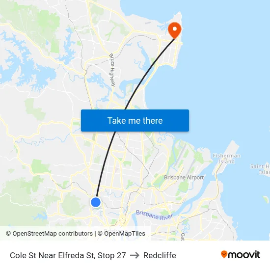 Cole St Near Elfreda St, Stop 27 to Redcliffe map