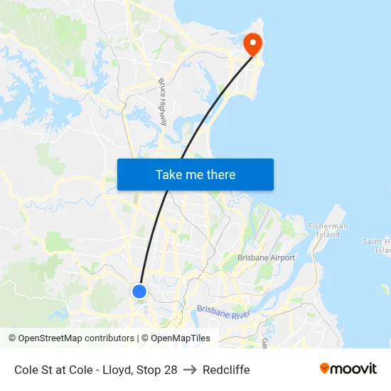 Cole St at Cole - Lloyd, Stop 28 to Redcliffe map