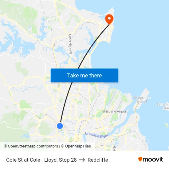 Cole St at Cole - Lloyd, Stop 28 to Redcliffe map