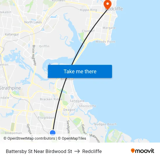 Battersby St Near Birdwood St to Redcliffe map