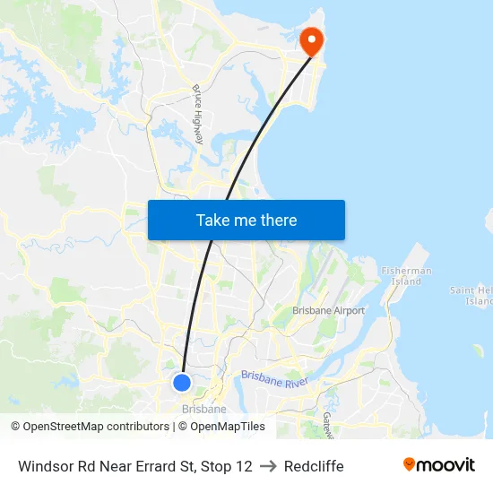 Windsor Rd Near Errard St, Stop 12 to Redcliffe map