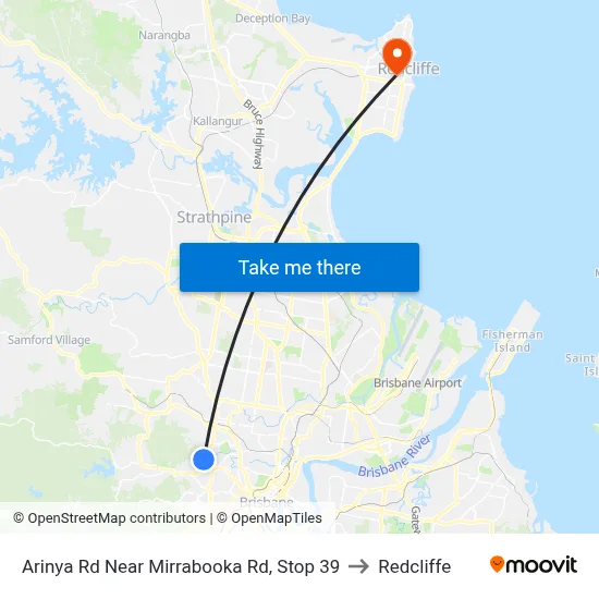 Arinya Rd Near Mirrabooka Rd, Stop 39 to Redcliffe map