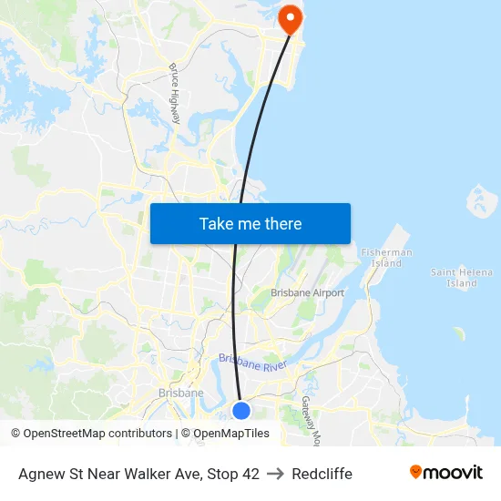 Agnew St Near Walker Ave, Stop 42 to Redcliffe map