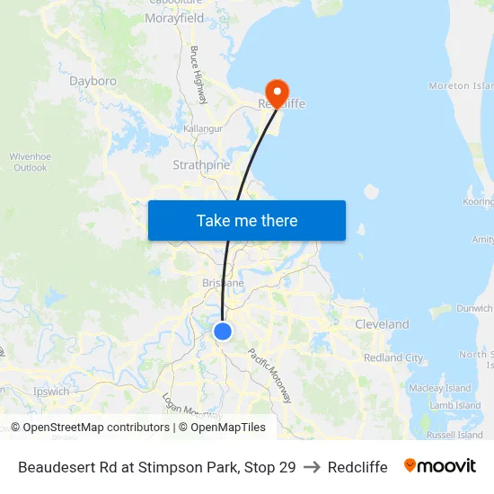 Beaudesert Rd at Stimpson Park, Stop 29 to Redcliffe map