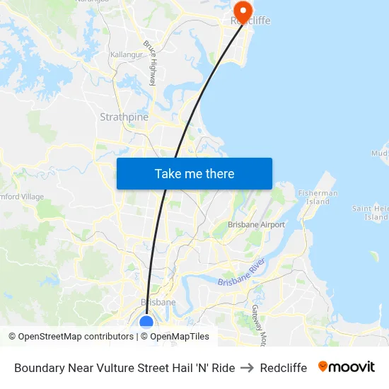 Boundary Near Vulture Street Hail 'N' Ride to Redcliffe map