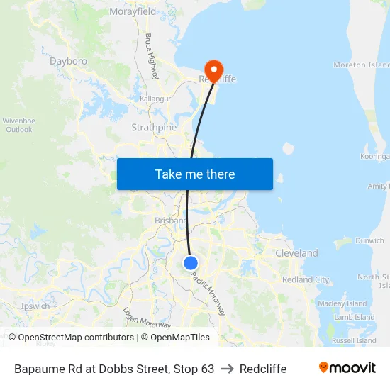 Bapaume Rd at Dobbs Street, Stop 63 to Redcliffe map