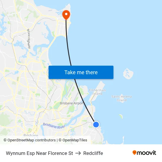 Wynnum Esp Near Florence St to Redcliffe map