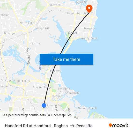 Handford Rd at Handford - Roghan to Redcliffe map