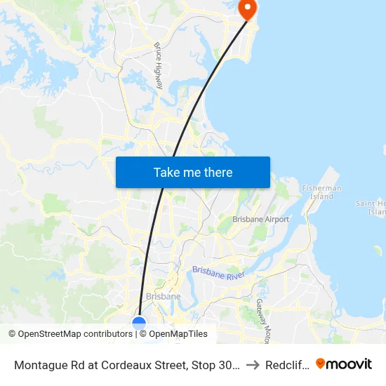 Montague Rd at Cordeaux Street, Stop 30/14 to Redcliffe map