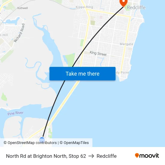 North Rd at Brighton North, Stop 62 to Redcliffe map