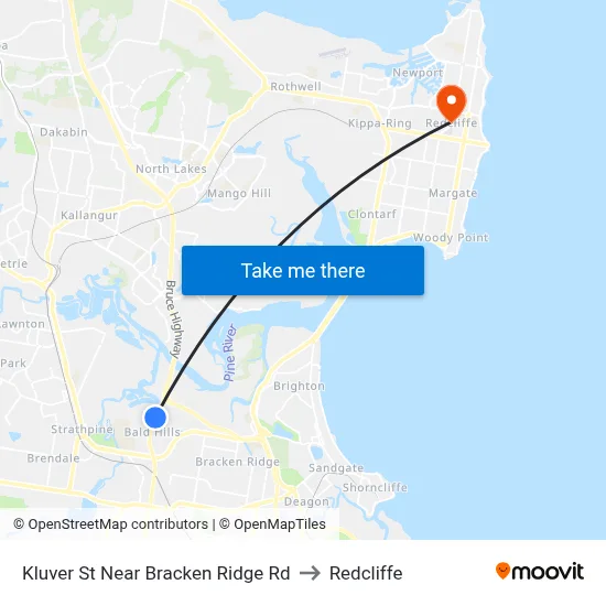 Kluver St Near Bracken Ridge Rd to Redcliffe map