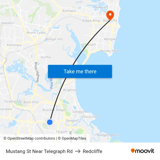 Mustang St Near Telegraph Rd to Redcliffe map