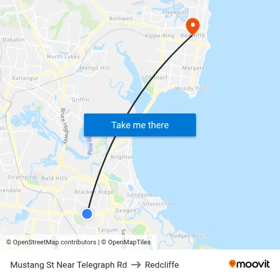Mustang St Near Telegraph Rd to Redcliffe map