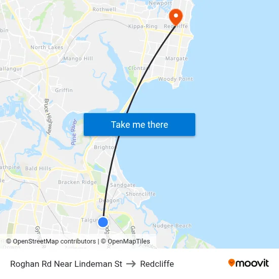 Roghan Rd Near Lindeman St to Redcliffe map