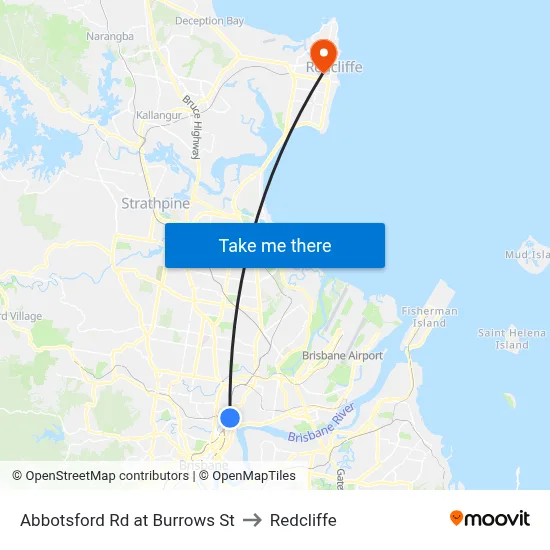 Abbotsford Rd at Burrows St to Redcliffe map