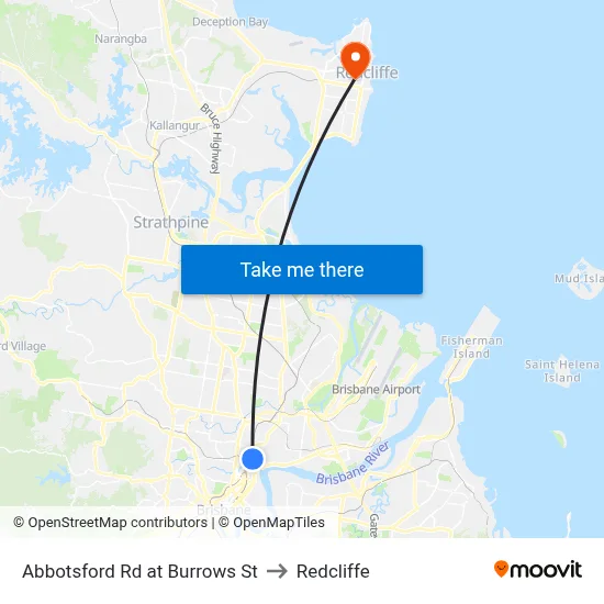 Abbotsford Rd at Burrows St to Redcliffe map