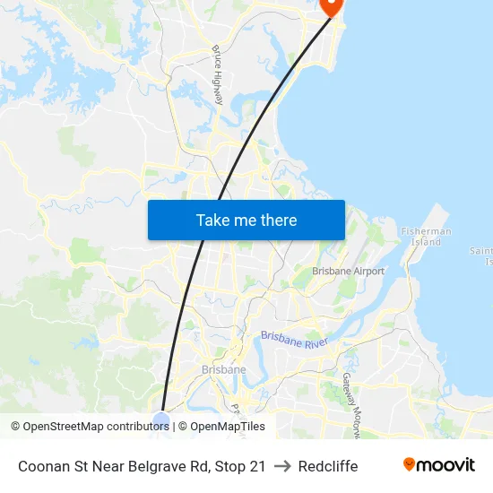 Coonan St Near Belgrave Rd, Stop 21 to Redcliffe map