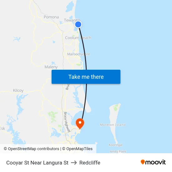 Cooyar St Near Langura St to Redcliffe map