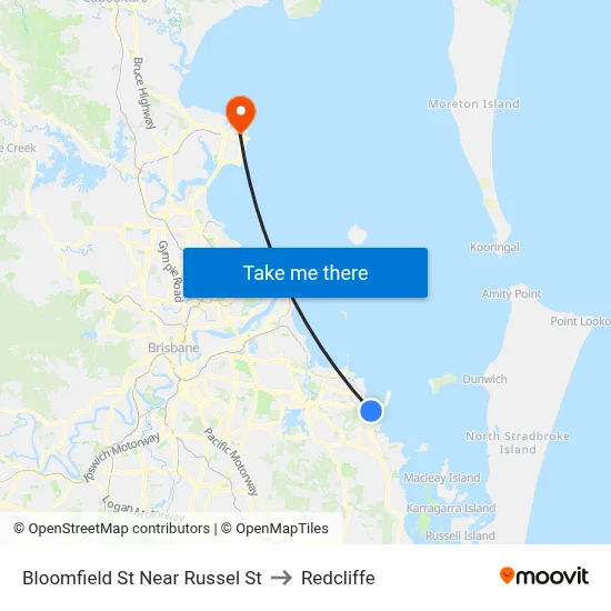 Bloomfield St Near Russel St to Redcliffe map