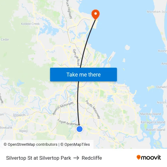 Silvertop St at Silvertop Park to Redcliffe map
