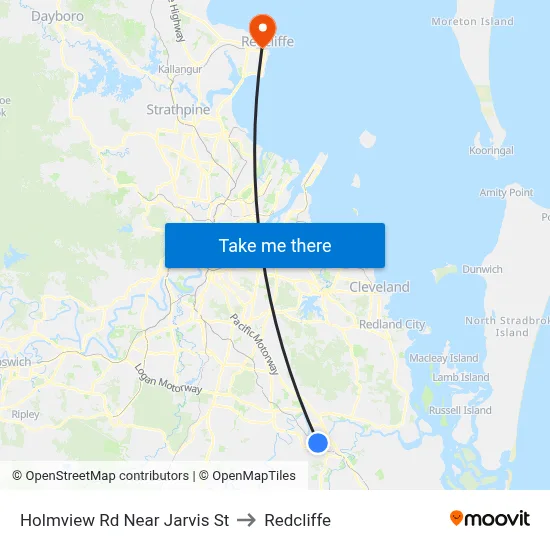 Holmview Rd Near Jarvis St to Redcliffe map