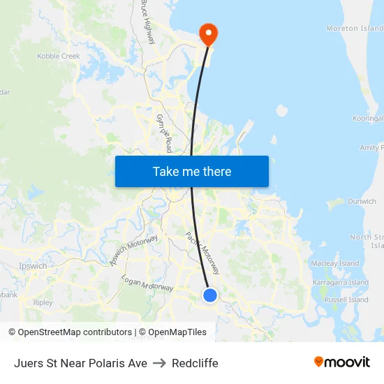 Juers St Near Polaris Ave to Redcliffe map