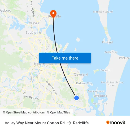 Valley Way Near Mount Cotton Rd to Redcliffe map